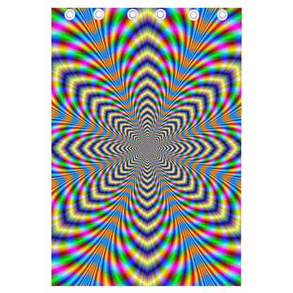 Octagonal Psychedelic Optical Illusion Curtain