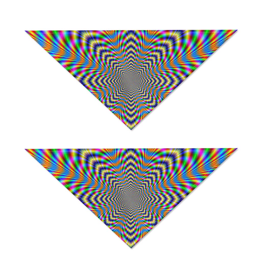 Octagonal Psychedelic Optical Illusion Dog Bandana