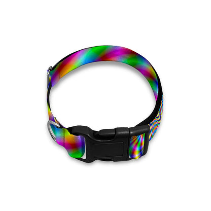 Octagonal Psychedelic Optical Illusion Dog Collar