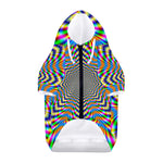 Octagonal Psychedelic Optical Illusion Dog Zip Up Hoodie
