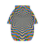 Octagonal Psychedelic Optical Illusion Dog Zip Up Hoodie