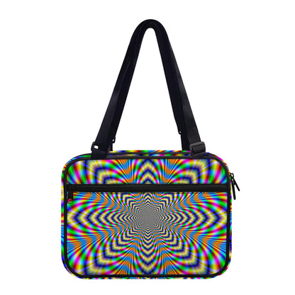 Octagonal Psychedelic Optical Illusion Double Strap Bible Bag
