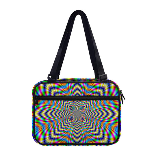 Octagonal Psychedelic Optical Illusion Double Strap Bible Bag