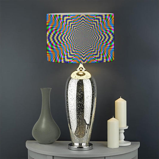 Octagonal Psychedelic Optical Illusion Drum Lamp Shade