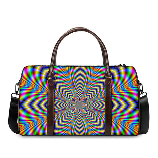 Octagonal Psychedelic Optical Illusion Duffle Bag