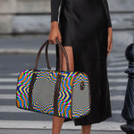 Octagonal Psychedelic Optical Illusion Duffle Bag