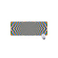 Octagonal Psychedelic Optical Illusion Extended Mouse Pad