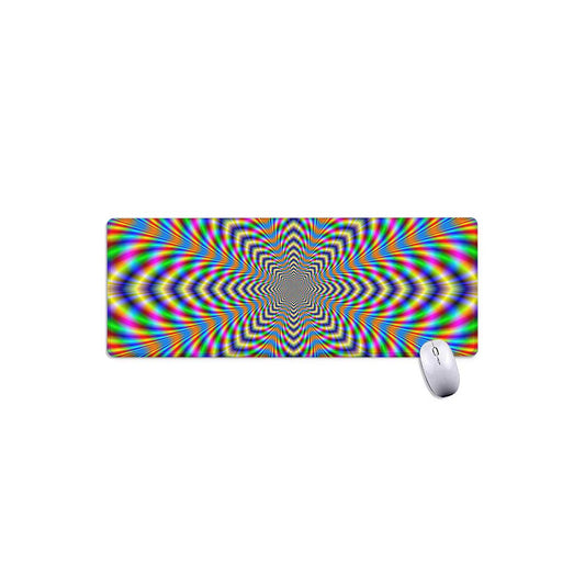 Octagonal Psychedelic Optical Illusion Extended Mouse Pad