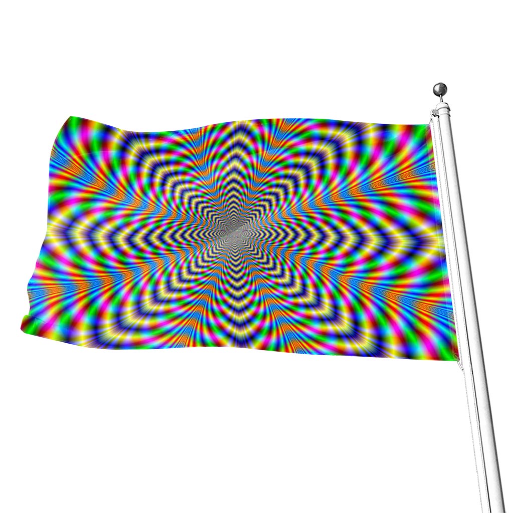 Octagonal Psychedelic Optical Illusion Flag