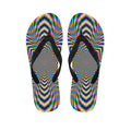 Octagonal Psychedelic Optical Illusion Flip Flops