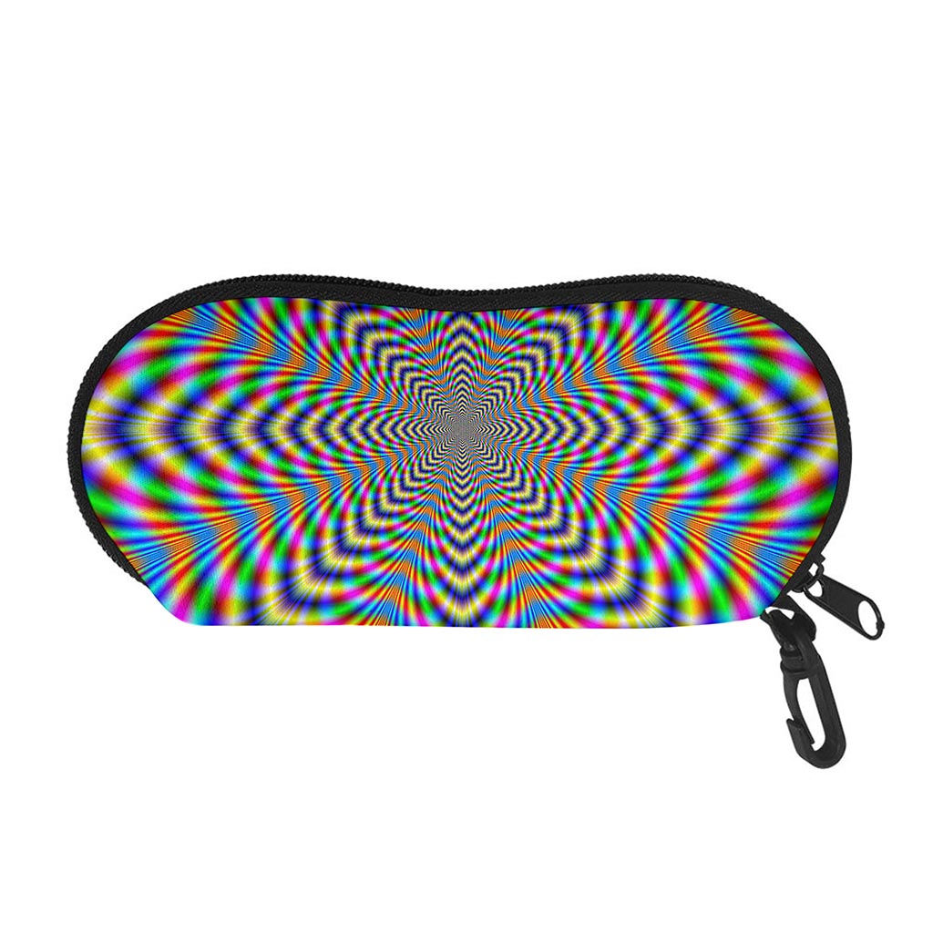 Octagonal Psychedelic Optical Illusion Glasses Case