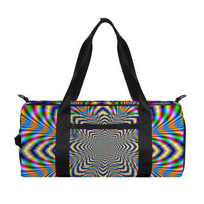 Octagonal Psychedelic Optical Illusion Gym Bag