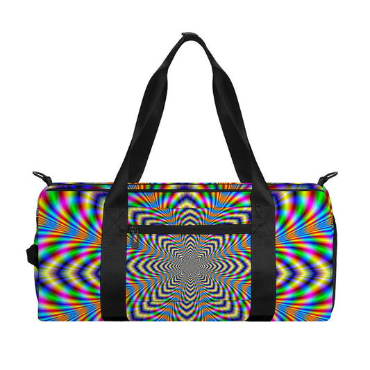 Octagonal Psychedelic Optical Illusion Gym Bag