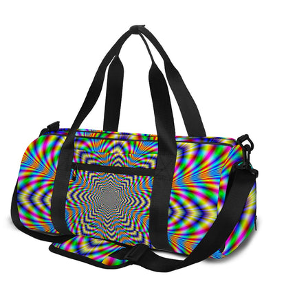 Octagonal Psychedelic Optical Illusion Gym Bag