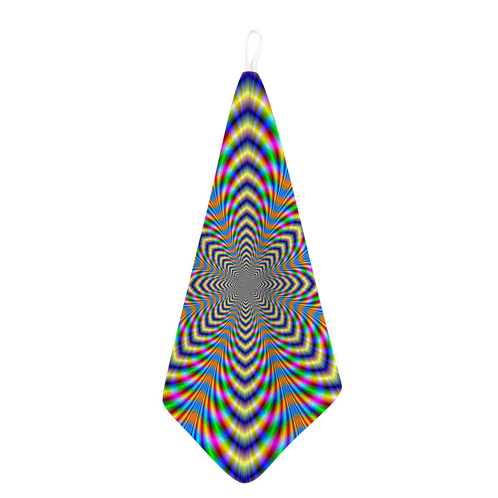 Octagonal Psychedelic Optical Illusion Hand Towel