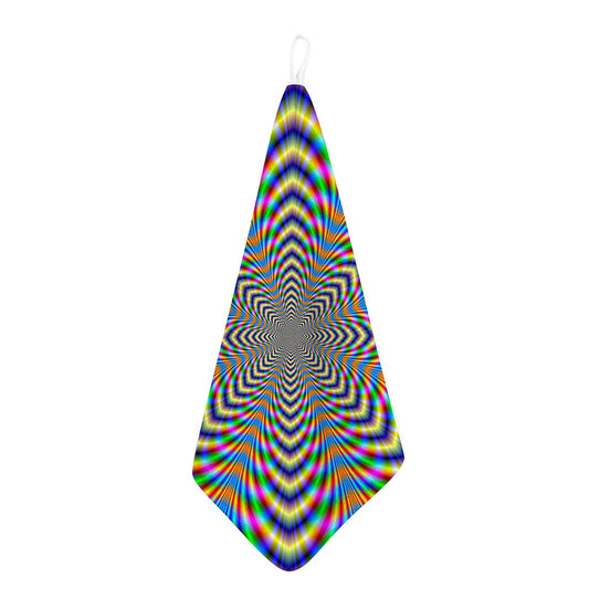 Octagonal Psychedelic Optical Illusion Hand Towel
