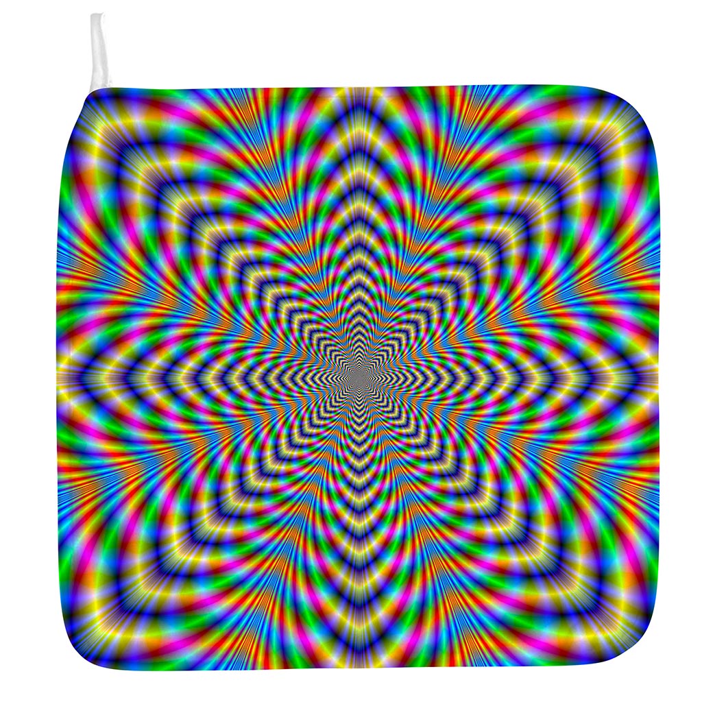 Octagonal Psychedelic Optical Illusion Hand Towel