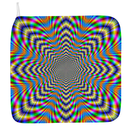 Octagonal Psychedelic Optical Illusion Hand Towel