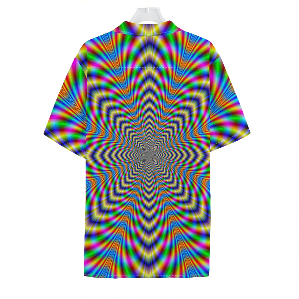 Octagonal Psychedelic Optical Illusion Hawaiian Shirt