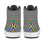 Octagonal Psychedelic Optical Illusion High Top Leather Sneakers