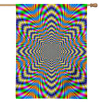 Octagonal Psychedelic Optical Illusion House Flag