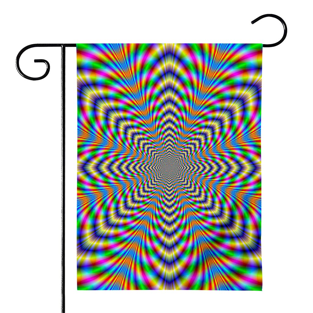Octagonal Psychedelic Optical Illusion House Flag