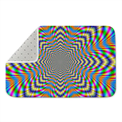 Octagonal Psychedelic Optical Illusion Indoor Door Mat