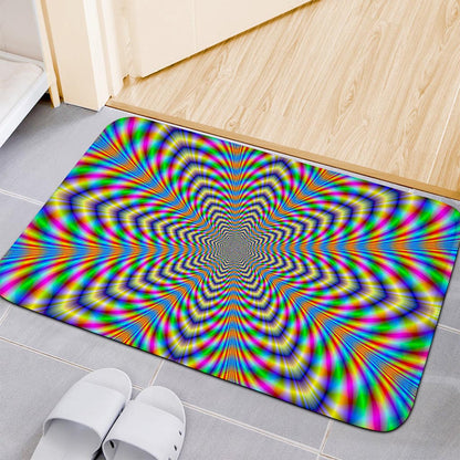 Octagonal Psychedelic Optical Illusion Indoor Door Mat