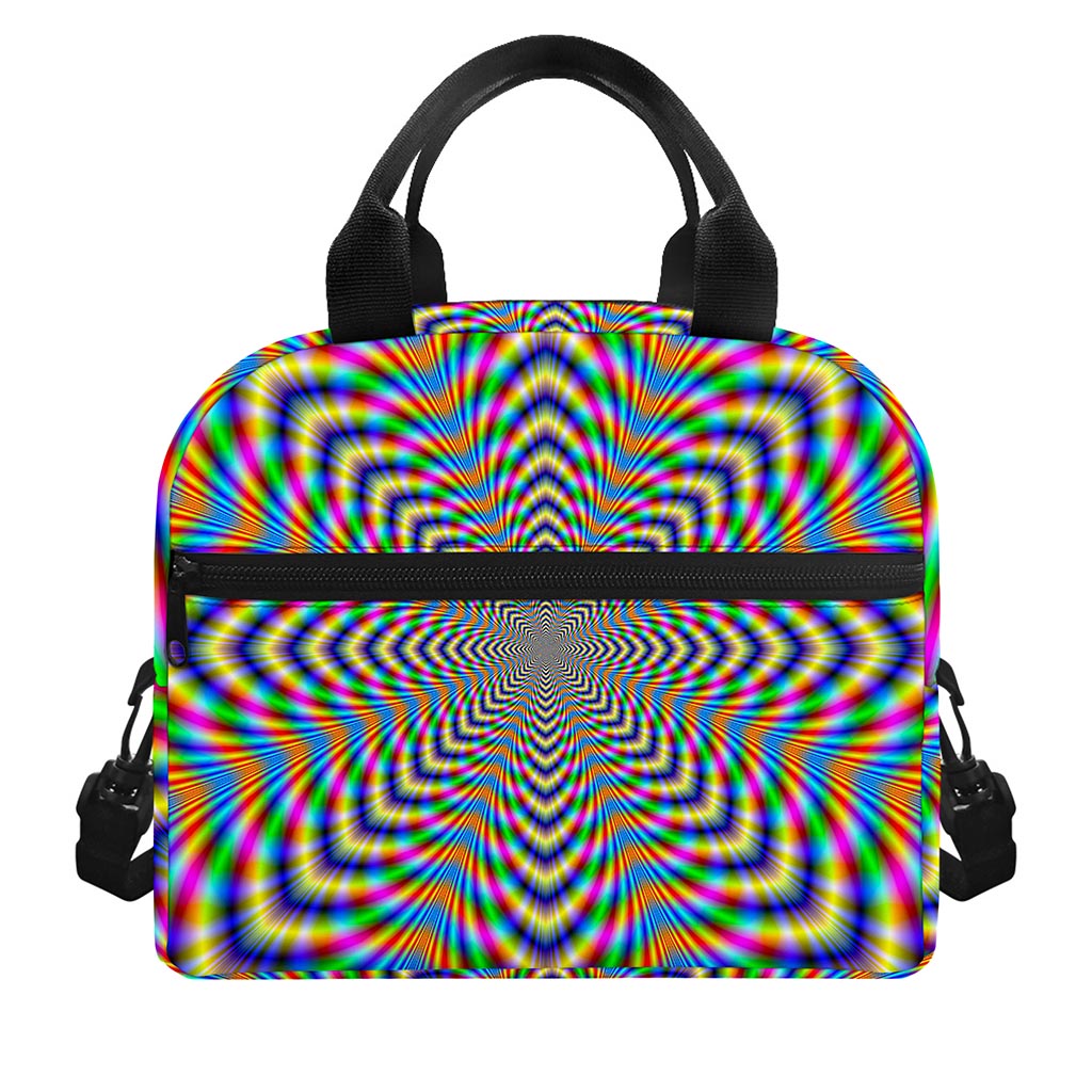 Octagonal Psychedelic Optical Illusion Insulated Lunch Bag
