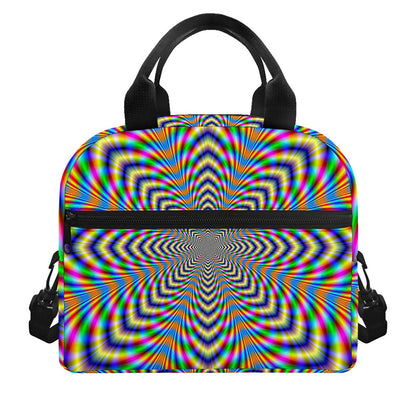 Octagonal Psychedelic Optical Illusion Insulated Lunch Bag