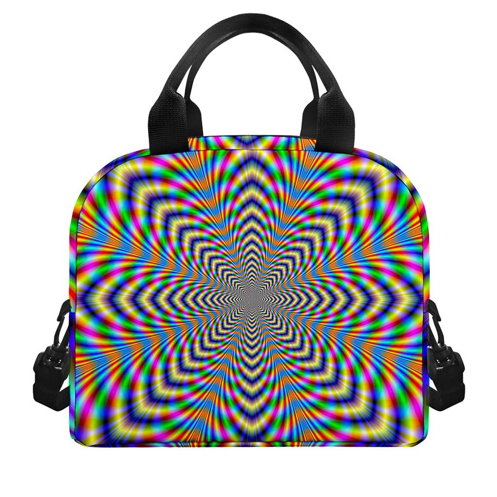 Octagonal Psychedelic Optical Illusion Insulated Lunch Bag
