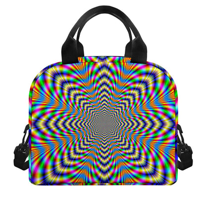 Octagonal Psychedelic Optical Illusion Insulated Lunch Bag