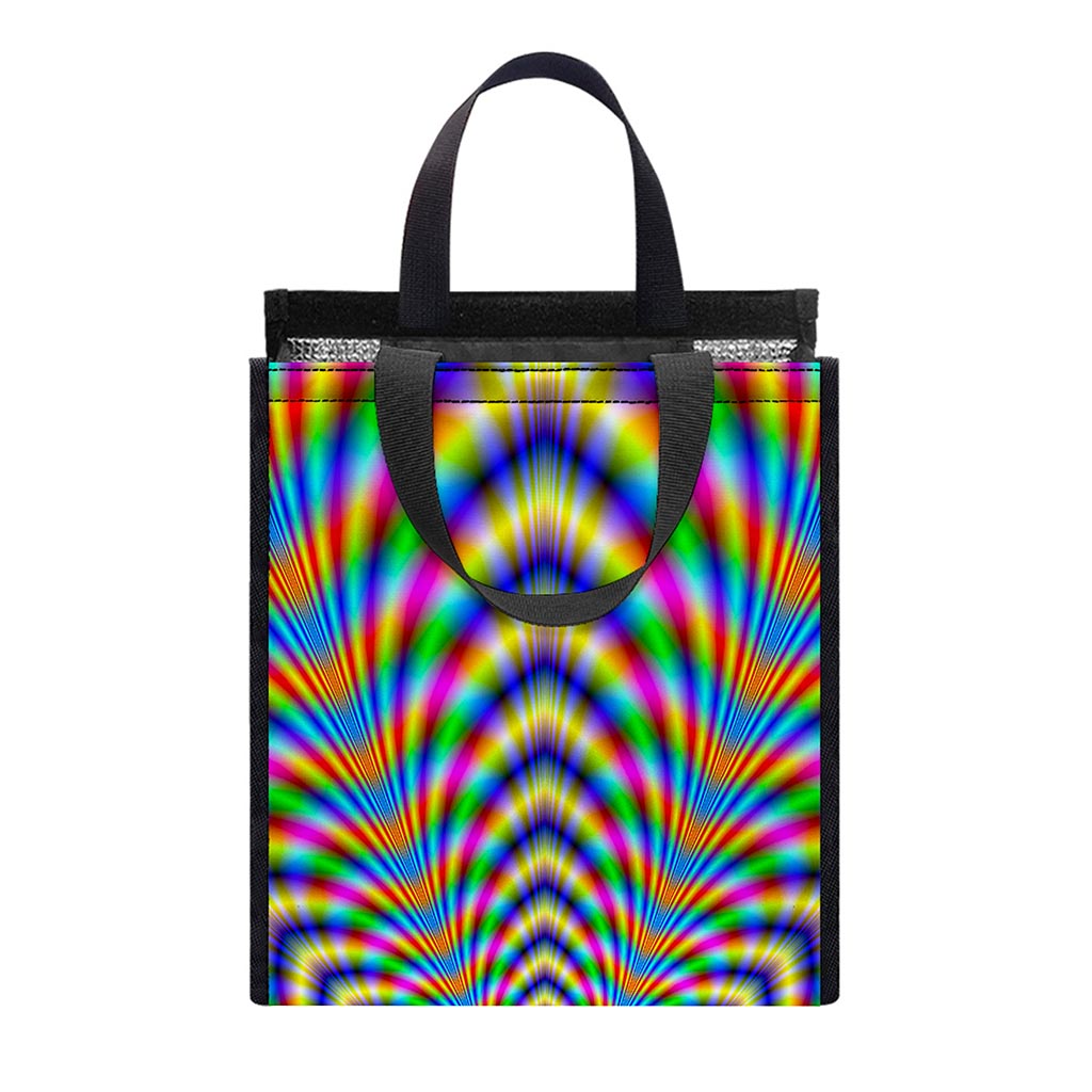 Octagonal Psychedelic Optical Illusion Insulated Lunch Tote