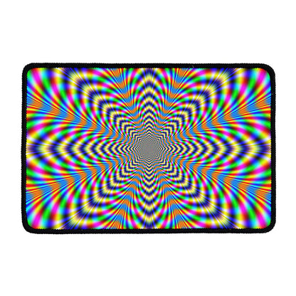 Octagonal Psychedelic Optical Illusion Kitchen Mat