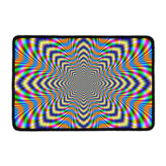 Octagonal Psychedelic Optical Illusion Kitchen Mat