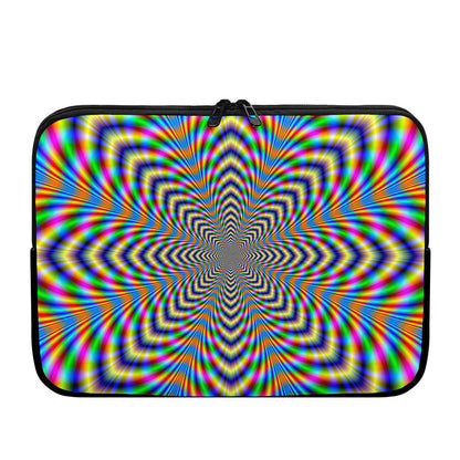 Octagonal Psychedelic Optical Illusion Laptop Sleeve