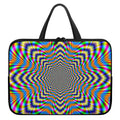 Octagonal Psychedelic Optical Illusion Laptop Sleeve With Handle
