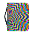 Octagonal Psychedelic Optical Illusion Leather Bible Cover
