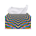 Octagonal Psychedelic Optical Illusion Leather Tissue Box Cover