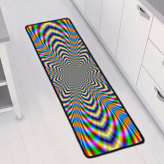Octagonal Psychedelic Optical Illusion Long Kitchen Mat