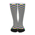 Octagonal Psychedelic Optical Illusion Long Socks