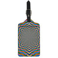 Octagonal Psychedelic Optical Illusion Luggage Tag