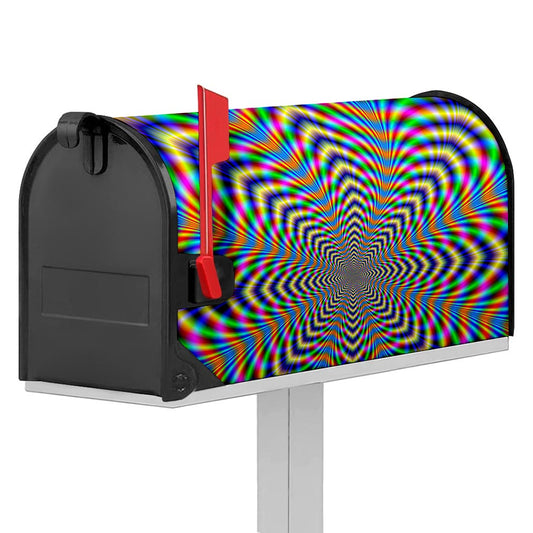 Octagonal Psychedelic Optical Illusion Mailbox Cover