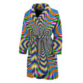 Octagonal Psychedelic Optical Illusion Men's Bathrobe