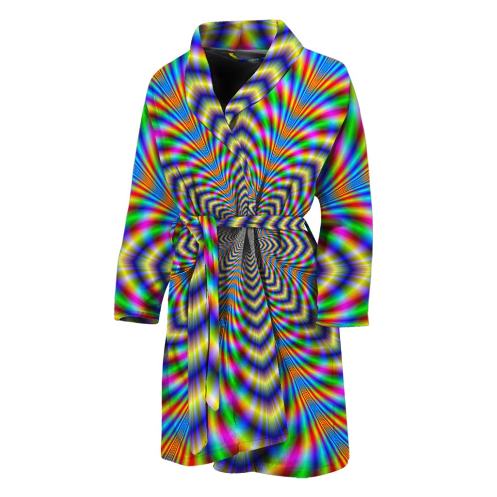 Octagonal Psychedelic Optical Illusion Men's Bathrobe