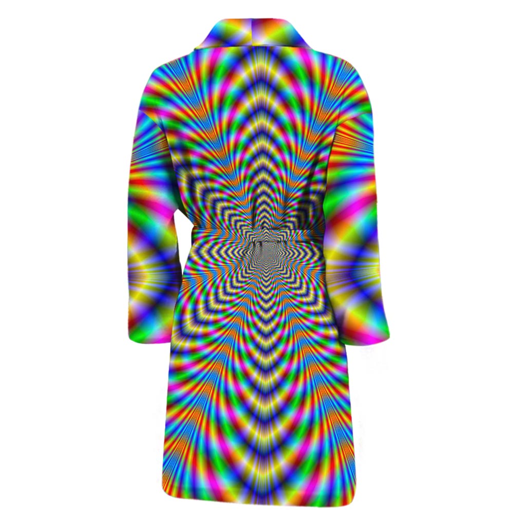 Octagonal Psychedelic Optical Illusion Men's Bathrobe