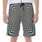 Octagonal Psychedelic Optical Illusion Men's Beach Shorts