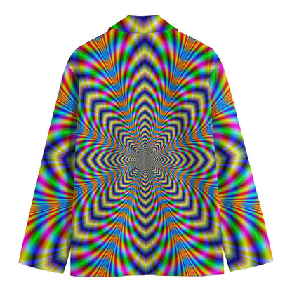 Octagonal Psychedelic Optical Illusion Men's Blazer