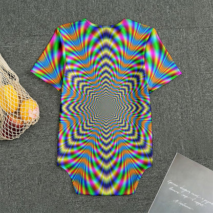 Octagonal Psychedelic Optical Illusion Men's Bodysuit