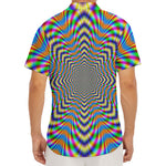 Octagonal Psychedelic Optical Illusion Men's Deep V-Neck Shirt